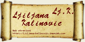 Ljiljana Kalinović vizit kartica